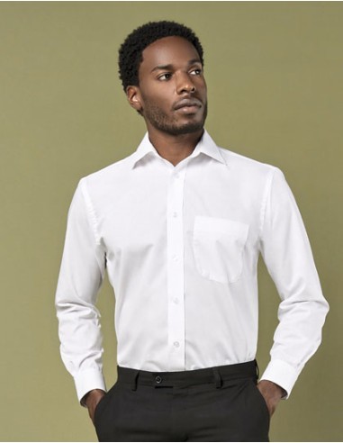 KUS-KK104-Mens Classic Fit Business Shirt Long Sleeve